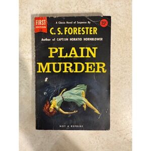 Plain Murder C.S. Forester Dell First Edition 30 Vintage 1954 Paperback Suspense